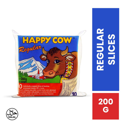 Happy Cow Slice Cheese Regular 200g