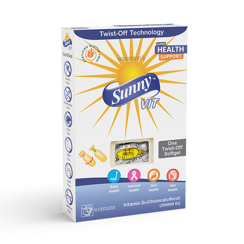 Sunny Vit Twist Off Softgel (Vitamin D3 200000 IU), 1 Ct