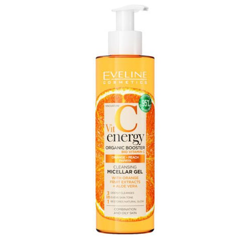 VITAMIN C ENERGY ORGANIC BOOSTER ORANGE PEACH PAPAYA CLEANSING MICELLAR GEL