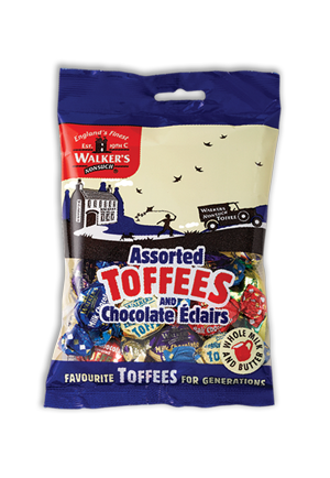 Walkers Toffees Assorted & Chocolate Eclairs 150g