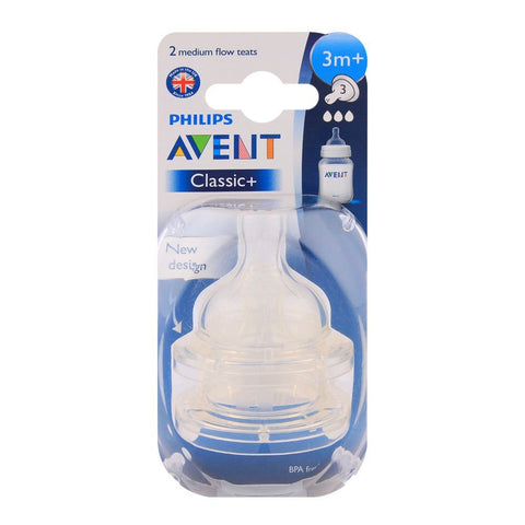 Avent Natural Teats Medium Flow 3m+3H