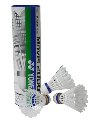 Mavis 2000 Nylon Shuttlecock - 6 Pieces - White