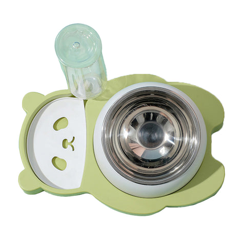 Panda Shape Pet Food Bowl With Water Dispenser