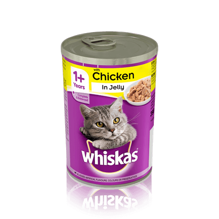 Whiskas Cat Food 1+ Chicken In Jelly Tinned 390g