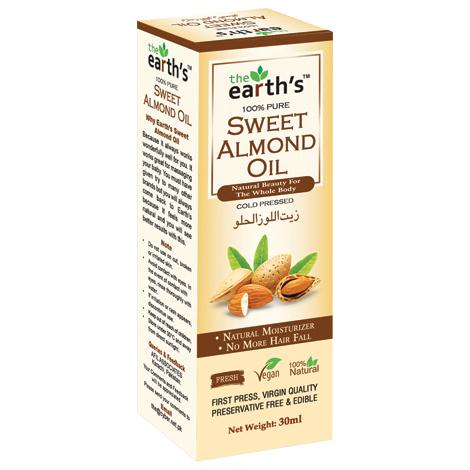 The Earths Sweet Almond Oil Bottle 30ml