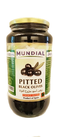 Mundial Pitted Black Olives 900g