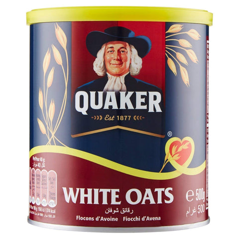 Quaker White Oats Tin 500G