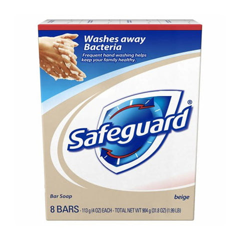 Safeguard Beige Antibacterial Soap, 8s