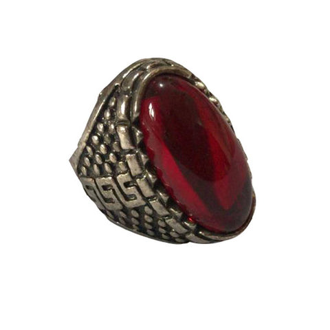 Mens Red Aqeeq Hand Made Ring For Gents