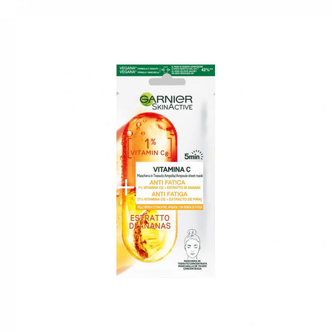 Garnier Skin Active Vitamin C Anti-Fatigue Ampoule Sheet Mask 15G