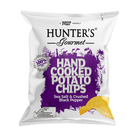 Hunters Chips Sea Salt & Crushed Black Paper (40gm)