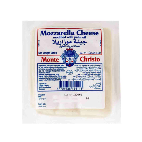 Monte Christo Danish Mozzarella Cheese 200g