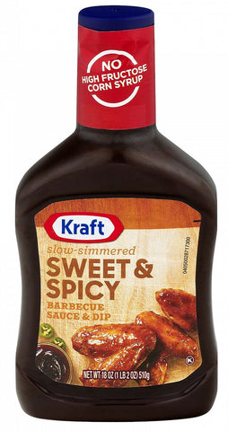 Kraft Barbecue Sauce & Dip Sweet & Spicy 18oz 510g