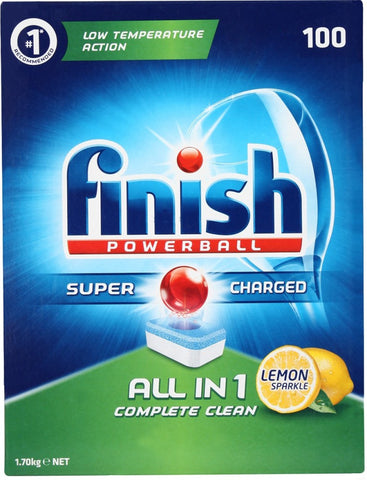 Finish 100 Powerball Super Charged All In One Dishwasher