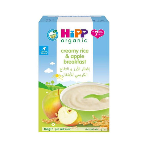 Hipp Organic Cereal Creamy Rice And Apple Breakfast  160g